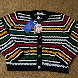 Women’s la ligne X Target XS textured striped cardigan sweater